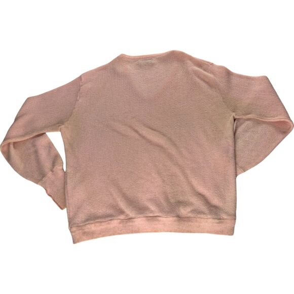 Izod Lacoste Womens Sweater Pink Solid Pullover Long Sleeve Crew Neck Tight Knit - Picture 2 of 6